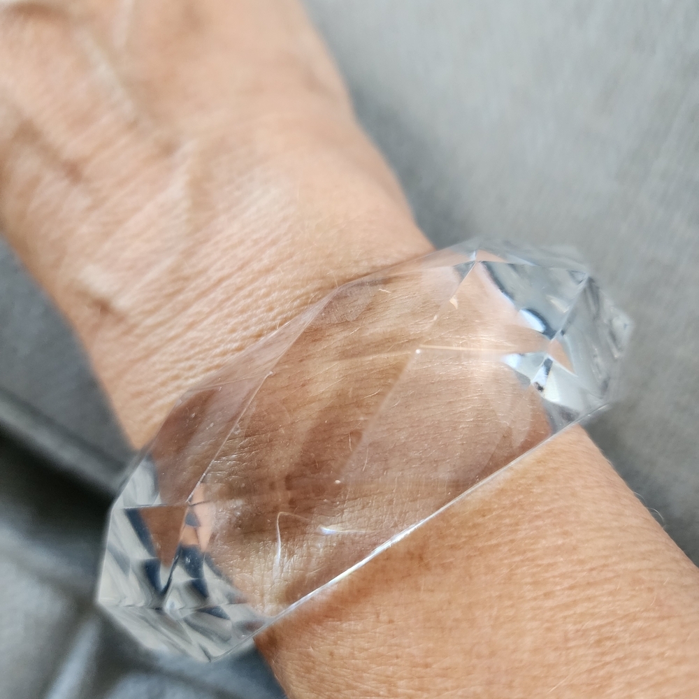 Crystal Clear Lucite Geometric Bracelet